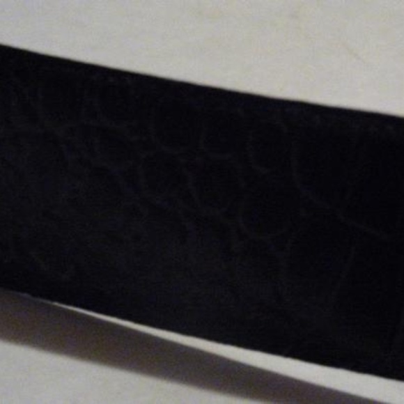 Milor Navy Croc Embossed Leather Gold Buckle Belt main image 7